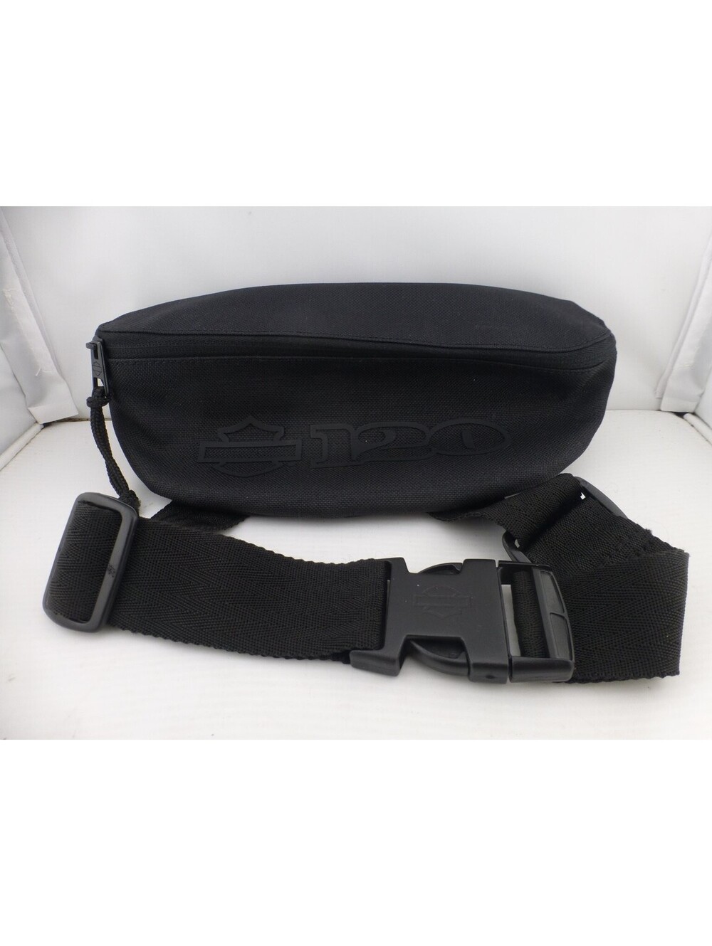 Harley-Davidson 120th Anniversary Black Canvas Fanny Pack Waist Bag C3